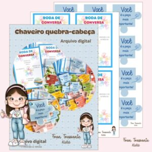 Arquivo Digital - Chaveiro quebra-cabeça "Você é a peça mais importante!"